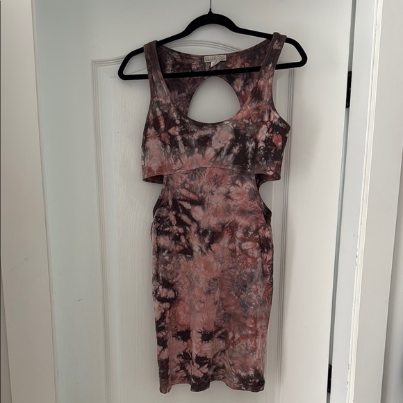 Billabong Pink and Gray Halter Bodycon Dress - Picture 1 of 3